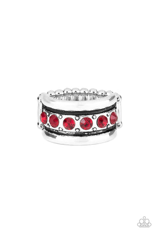 Dauntless Shine - Red - Paparazzi
