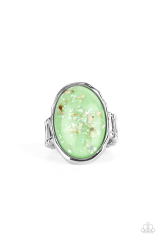 Glittery With Envy - Green - Paparazzi