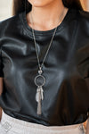 Tastefully Tasseled - Silver - Paparazzi