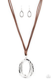 Long OVAL-due - Brown - Paparazzi