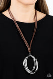Long OVAL-due - Brown - Paparazzi