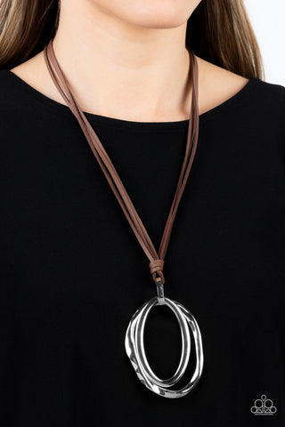 Long OVAL-due - Brown - Paparazzi